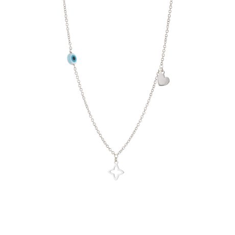 Colier argint cu pandantive diverse Lovely, 01L01-03570, Oxette Romania