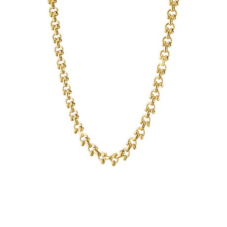 Colier la baza gatului cu zale placat cu aur galben de 18 K Emily, 01L15-01833, Oxette Romania