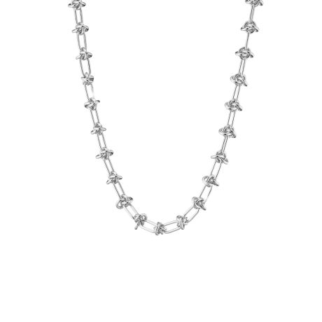 Colier cu noduri placat cu rodiu Emily, 01L15-01834, Oxette Romania