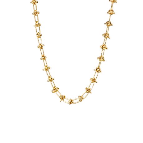 Colier la baza gatului placat cu aur galben de 18 K Emily, 01L15-01835, Oxette Romania