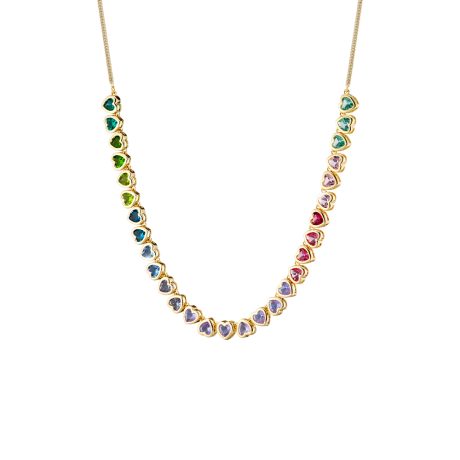 Colier la baza gatului placat cu aur galben de 18 K Happy Hearts, 01L15-01874, Oxette Romania
