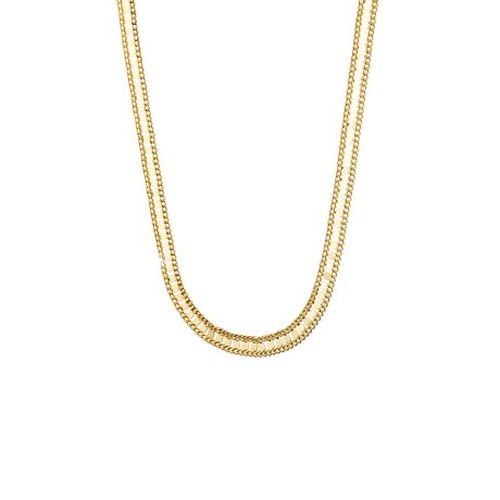 Colier scurt placat cu aur de 18K cu zale Femininity, 01L15-01973-1, Oxette Romania