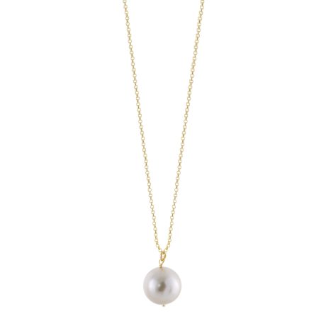 Colier placat cu aur de 18K cu perla alba Colorful, 01L15-02123, Oxette Romania