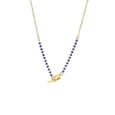 Colier scurt placat cu aur de 18K cu email Mini, 01L27-00857, Oxette Romania