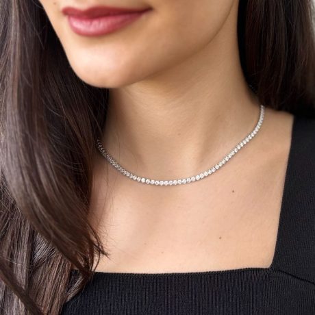 Colier argint tennis cu pietre cubic zirconia incolore Essentials, 01V01-J2168, Oxette Romania