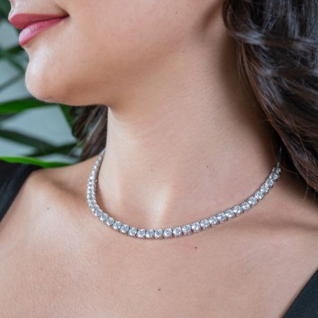 Colier argint tennis cu pietre cubic zirconia Tennis, 01V01-Y2038, Oxette Romania