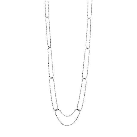 Colier lung argint cu zale Melody, 01X01-05189, Oxette Romania