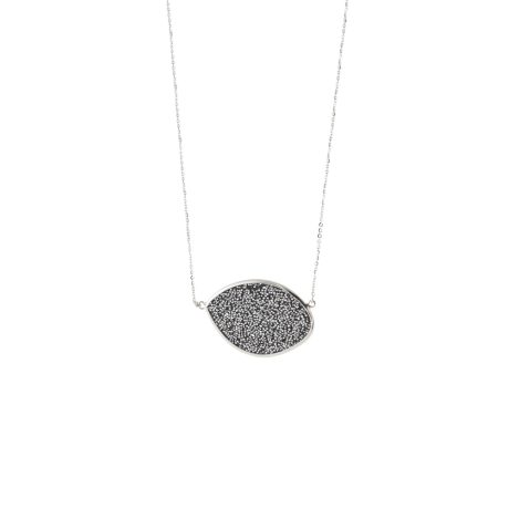 Colier argint scurt si pandantiv cu caviar Eclipse, 01X01-05656, Oxette Romania