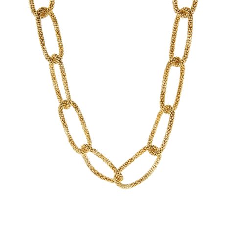 Colier argint placat cu aur galben de 18 K cu zale Fight, 01X05-00039, Oxette Romania
