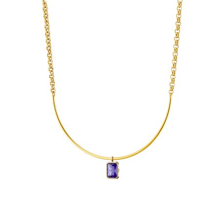 Colier cu pandantiv placat cu aur galben de 18 K Urban, 01X15-00432, Oxette Romania