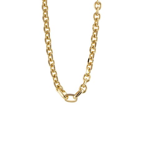 Colier la baza gatului placat cu aur galben de 18 K si cristale zirconia Natrix, 01X15-00478, Oxette Romania