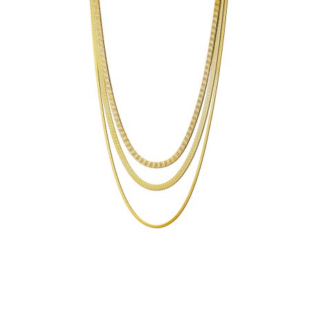Colier multisir placat cu aur 18k Glow Bis, 01X27-00414, Oxette Romania