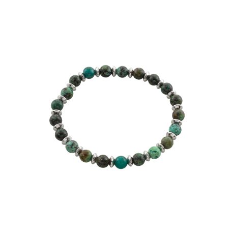 Bratara elastica otel inoxidabil cu agate verzi Links, 02J03-00025, Oxette Romania