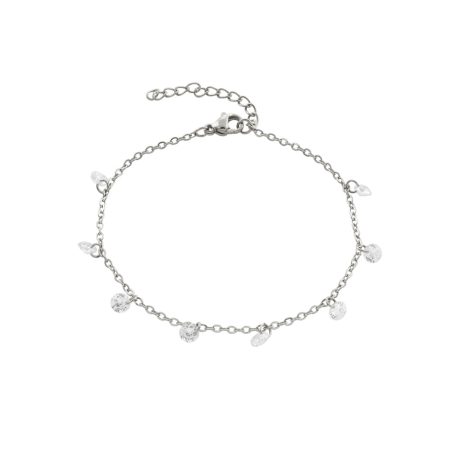 Bratara otel inoxidabil cu cristale zirconia incolore Dazzling, 02J03-00043, Oxette Romania