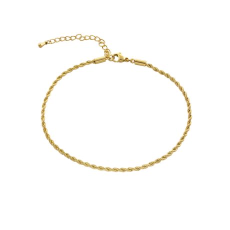 Bratara picior otel inoxidabil placata cu aur de 18K Links, 02J27-00004, Oxette Romania