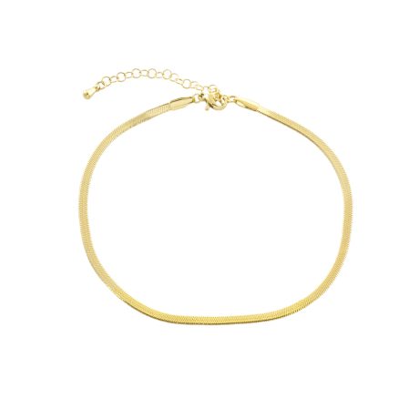 Bratara picior otel inoxidabil placata cu aur de 18K Links, 02J27-00019, Oxette Romania