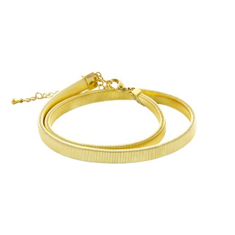 Bratara dubla placata cu aur 18K Links, 02J27-00023, Oxette Romania