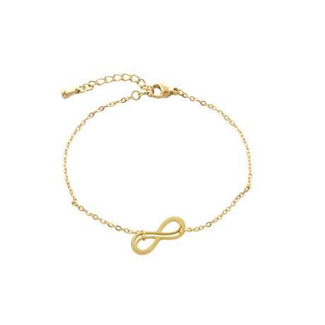 Bratara placata cu aur de 18K cu simbolul infinitului Mini, 02J27-00041, Oxette Romania