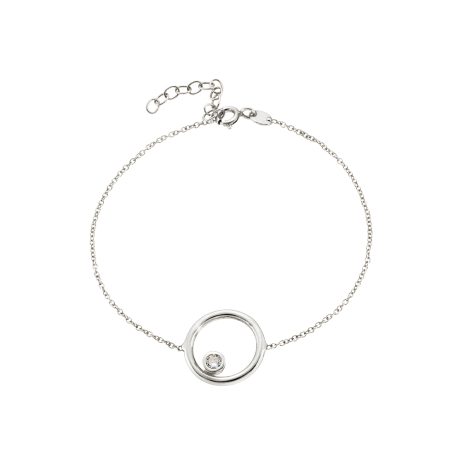 Bratara argint cu pandantiv rotund si piatra zirconia Etoile, 02L01-03459, Oxette Romania