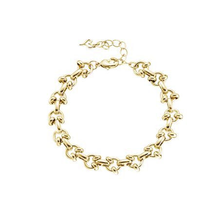 Bratara moderna cu zale placata cu aur galben de 18 K Emily, 02L15-01657, Oxette Romania