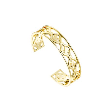 Bratara fixa placata cu aur de 18K cu pietre cubic zirconia Desmos, 02L15-01818, Oxette Romania