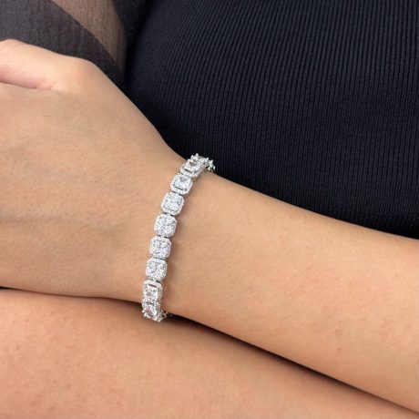 Bratara tennis argint cu pietre cubic zirconia Essentials, 02V01-Y1011, Oxette Romania