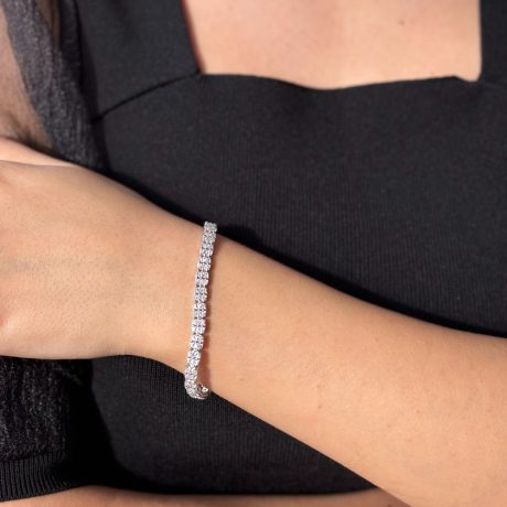 Bratara argint tip tennis cu cristale cubic zirconia incolore Essentials, 02V01-Y1100, Oxette Romania