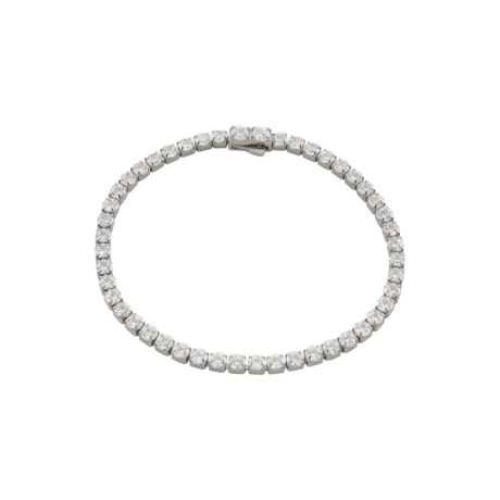 Bratara tennis placata cu rodiu cu zirconia incolore Tennis, 02X03-00591, Oxette Romania