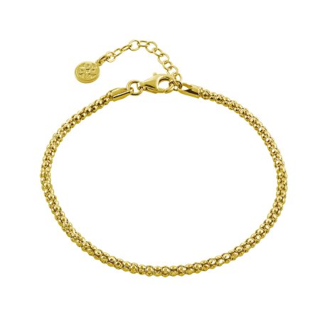 Bratara model impletit din argint placat cu aur galben de 18 K Success, 02X05-02243, Oxette Romania