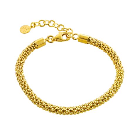 Bratara impletita din argint placat cu aur galben de 18 K Success, 02X05-02250, Oxette Romania