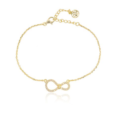 Bratara argint placat cu aur de 18K cu pandantiv infinit Gifting, 02X05-02300, Oxette Romania