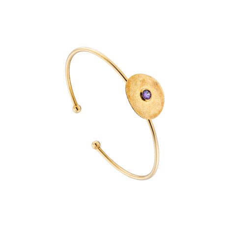 Bratara fixa argint placata cu aur de 18K cu element cerc Noblesse, 02X05-02373-1, Oxette Romania