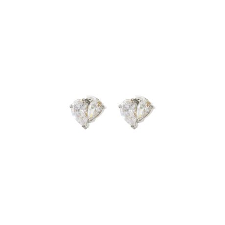 Cercei cu surub otel inoxidabil si zirconia incolor Happy Hearts, 03J03-00021, Oxette Romania