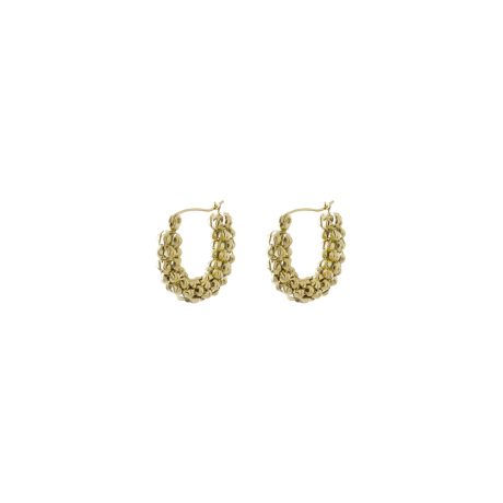 Cercei creole cu model placati cu aur 18K Links, 03J27-00075, Oxette Romania