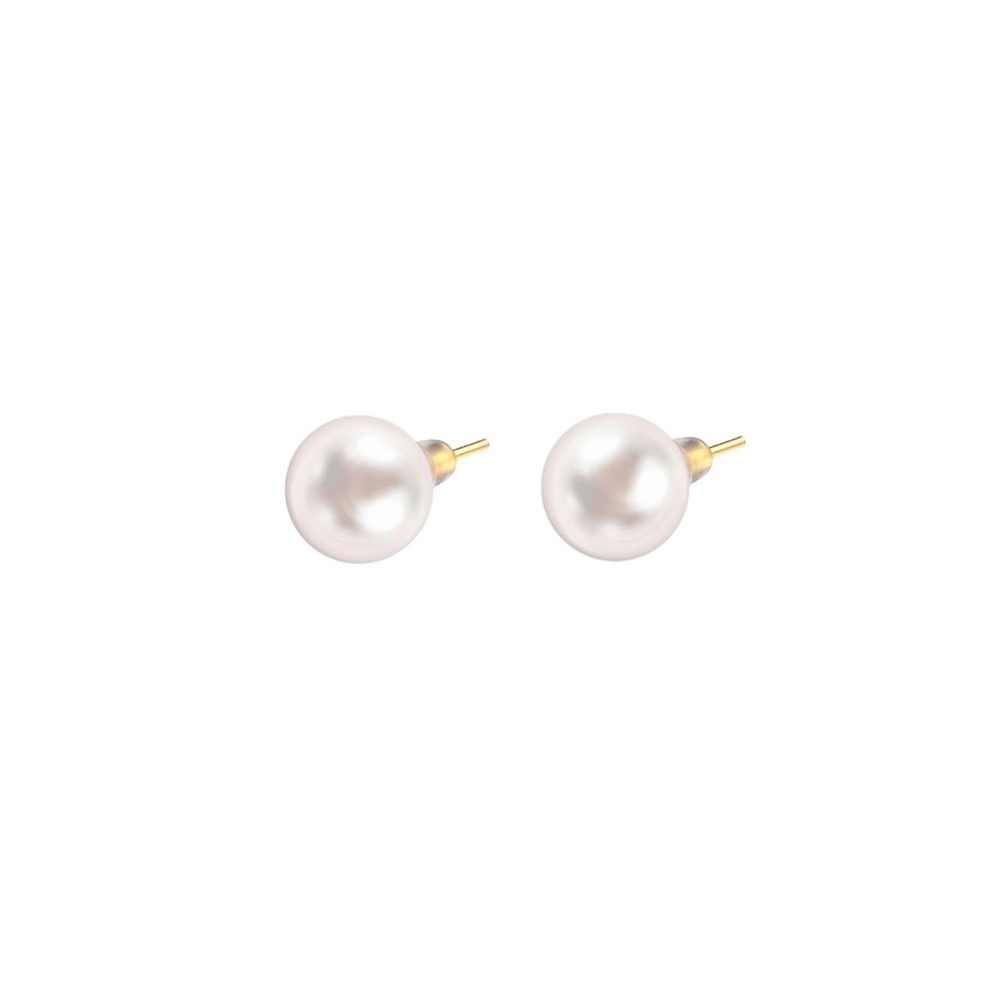 Cercei din argint placat cu aur galben de 18 K decorati cu perle de cultura Pearls, 03L05-00898, Oxette Romania