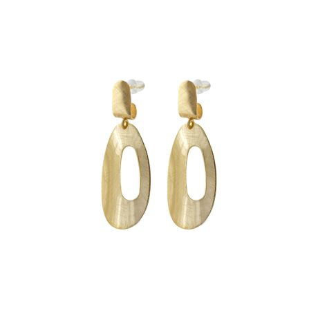 Cercei lungi statement placati cu aur 18K Links, 03L15-01934, Oxette Romania