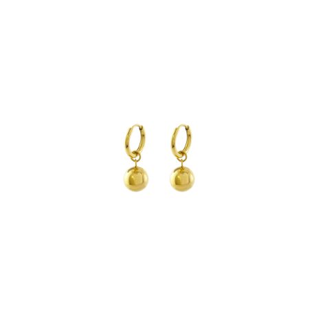 Cercei medii cu tortita placati cu aur 18K si element sfera Links, 03L27-00622, Oxette Romania