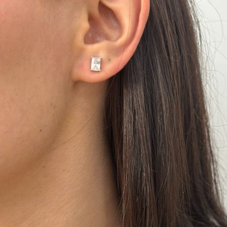 Cercei argint cu surub cu cristale zirconia incolore Essentials, 03V01-Y4050, Oxette Romania