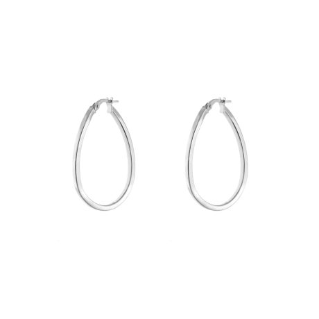 Cercei ovali argint Hoop, 03X01-02934, Oxette Romania