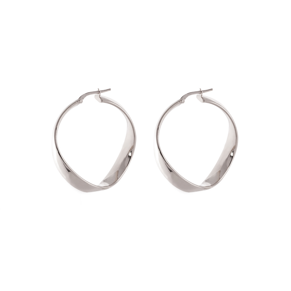 Cercei rotunzi argint placat cu aur de 18K Hoop, 03X01-02936, Oxette Romania
