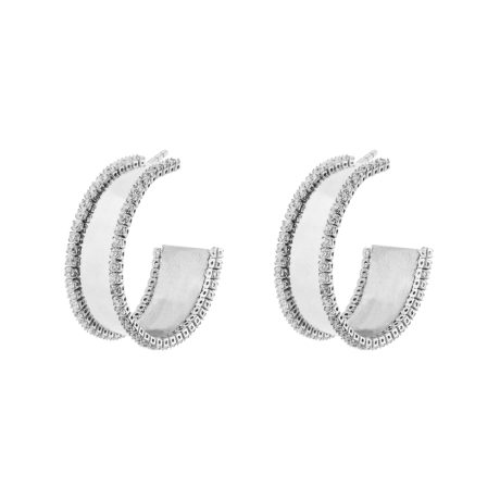 Cercei argint rotunzi cu pietre zirconia Panorama, 03X01-03317, Oxette Romania