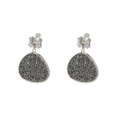 Cercei argint eleganti cu cristale caviar Antoinette, 03X01-03349-1, Oxette Romania