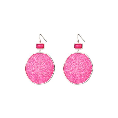 Cercei argint eleganti cu cristale caviar roz Sunset Bis, 03X01-03356, Oxette Romania