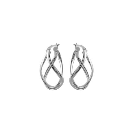 Cercei argint rotunzi tip statement Hoops, 03X01-03403, Oxette Romania