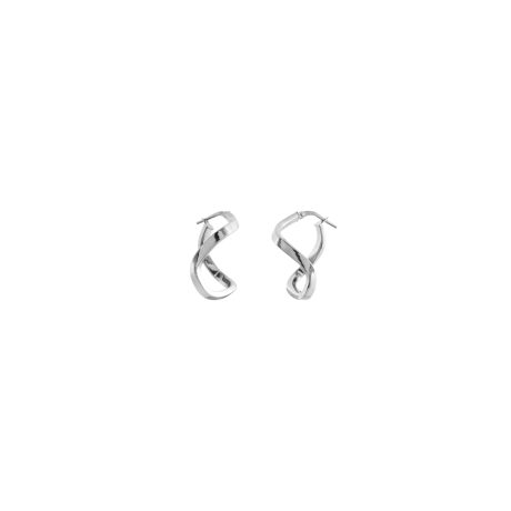 Cercei argint rotunzi tip creole cu tortita Hoops, 03X01-03408, Oxette Romania