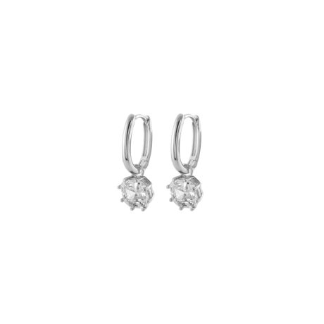 Cercei argint cu tortita si pietre zirconia Gifting, 03X01-03439, Oxette Romania