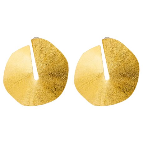 Cercei statement din argint placat cu aur galben sablat de 18 K Antithesis, 03X05-02977, Oxette Romania