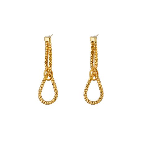 Cercei argint lungi placati cu aur galben de 18 K Success, 03X05-03241, Oxette Romania