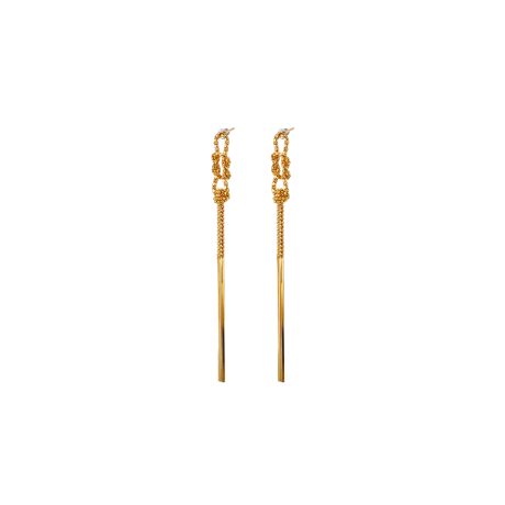 Cercei argint placati cu aur de 18K lungi Success, 03X05-03298, Oxette Romania
