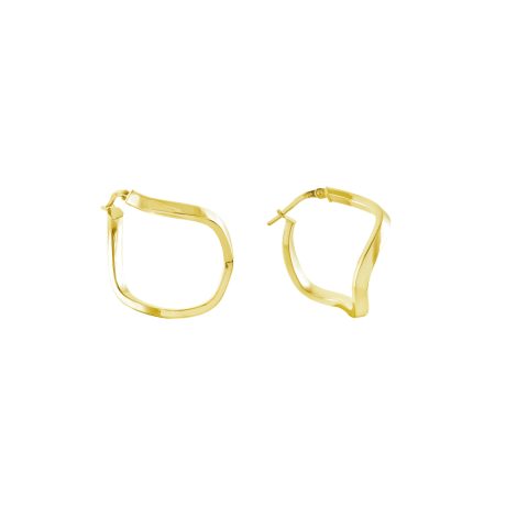 Cercei argint placati cu aur de 18K rotunzi mici Hoops, 03X05-03309, Oxette Romania